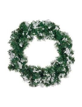 Coroa de Natal Flocos de neve Branco Verde