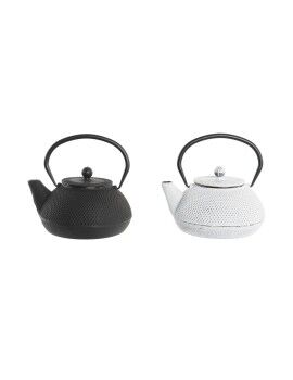 Tetera DKD Home Decor Negro Acero Inoxidable Blanco (2 Unidades)