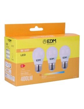 Conjunto de 3 lâmpadas LED EDM G 5 W E27 Ø 4,5 x 8 cm (3200 K)