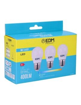 Conjunto de 3 lâmpadas LED EDM G 5 W E27 400 lm Ø 4,5 x 8 cm (6400 K)