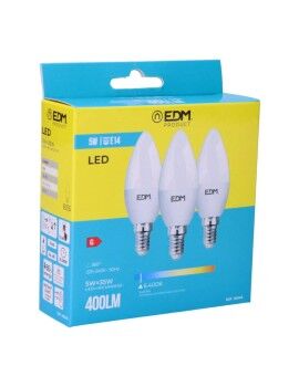 Conjunto de 3 lâmpadas LED EDM G 5 W E14 400 lm Ø 3,6 x 10 cm (6400 K)
