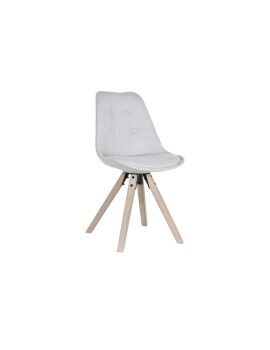 Cadeira de Sala de Jantar DKD Home Decor Poliéster Cinzento claro Eik (48 x 44 x 84 cm)