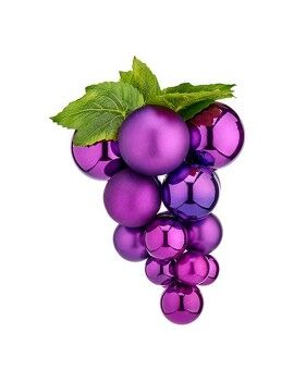 Bola de Navidad Uvas Pequeño Morado Plástico 18 x 24 x 18 cm