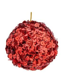 Bolas de Natal Ø 10 cm 6 Unidades Vermelho Plástico 10 x 10 x 10 cm