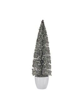 Árvore de Natal Grande 10 x 38 x 10 cm Prateado Branco Plástico