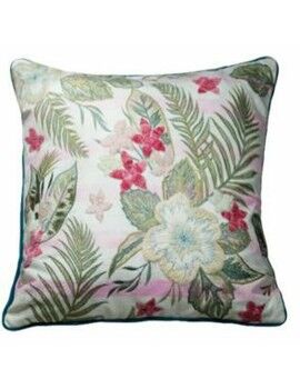 Capa de travesseiro DKD Home Decor 60 x 1 x 40 cm Cor de Rosa Verde Tropical