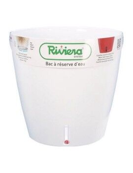 Vaso Autoirrigável Riviera Eva New Branco Plástico Redonda Ø 46 cm
