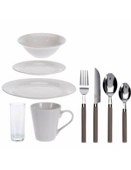 Set de Vajilla Excellent Houseware Stockholm Porcelana Blanco 36 Piezas