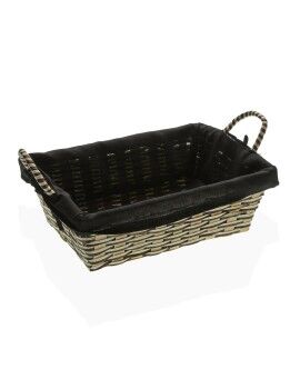 Cesta para el Pan Versa Negro Bambú Algas marinas (19 x 9 x 27 cm)