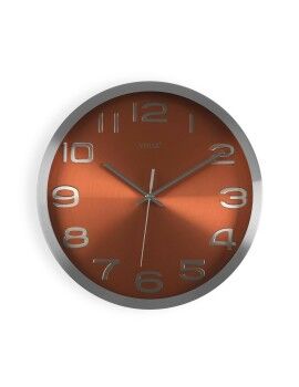 Relógio de Parede Versa Laranja Alumínio (4 x 30 x 30 cm)