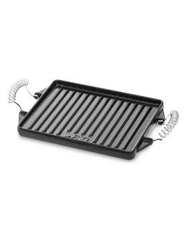 Plancha Grill Vaello Rectangular Negro Acero Esmaltado (27 x 21 cm)