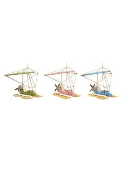 Figura Decorativa DKD Home Decor 32,5 x 20,5 x 24 cm Azul Rosa Verde Vintage (3 Piezas)