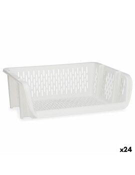 Cesta para verduras Blanco Polipropileno (30 x 13,5 x 38,7 cm) (24 Unidades)