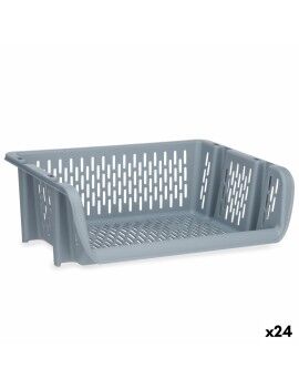 Cesta para verduras Gris Polipropileno (30 x 13,5 x 38,7 cm) (24 Unidades)