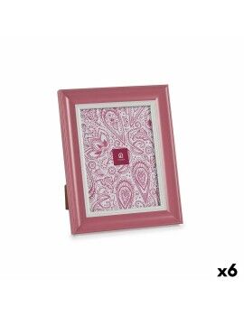 Moldura de Fotos Cristal Cor de Rosa Plástico (6 Unidades) (2 x 26 x 21 cm)