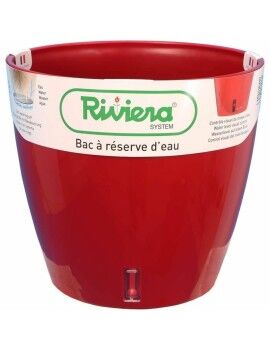 Vaso Autoirrigável Riviera Com reserva de água Vermelho Polipropileno Redondo Ø 36 x 33 cm