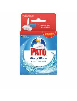 Ambientador de ar de casa de banho Pato Agua Azul 2 x 40 g Desinfetante Bloco