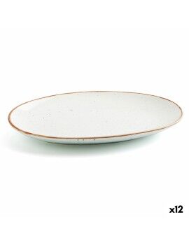 Fuente de Cocina Ariane Terra Ovalado Cerámica Beige (Ø 26 cm) (12 Unidades)