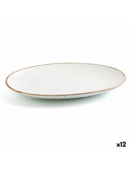 Recipiente de Cozinha Ariane Terra Oval Cerâmica Bege (Ø 26 cm) (12 Unidades)