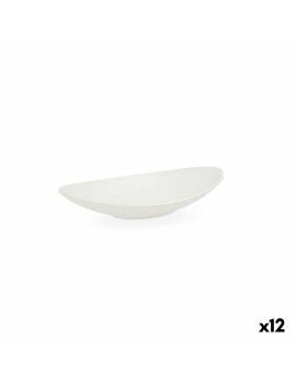 Prato Fundo Quid Select Oval Branco Plástico 18 x 10,5 x 3 cm (12 Unidades)