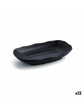 Plato Hondo Quid A'bordo Negro Plástico 25,5 cm (12 Unidades)