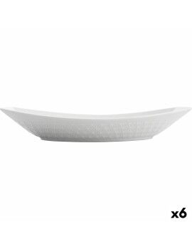 Recipiente de Cozinha Quid Gastro 30 x 14,5 x 6 cm Cerâmica Branco (6 Unidades)