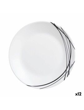 Plato de Postre Arcopal Domitille Bicolor Vidrio (Ø 18 cm) (12 Unidades)