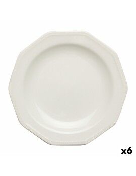 Plato de Postre Churchill Artic Cerámica Blanco Loza (Ø 20,5 cm) (6 Unidades)