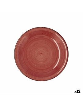 Plato de Postre Quid Vita Cerámica Rojo (19 cm) (12 Unidades)