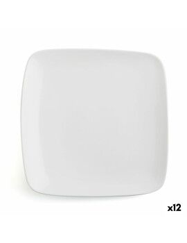 Plato Llano Ariane Vital Square Cuadrado Cerámica Blanco 24 x 19 cm (12 Unidades)