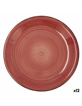 Plato Llano Quid Vita Cerámica Rojo (Ø 27 cm) (12 Unidades)