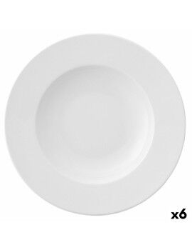 Plato Hondo Ariane Prime Cerámica Blanco (Ø 26 cm) (6 Unidades)