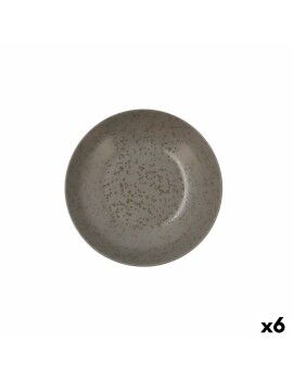 Prato Fundo Ariane Oxide Cerâmica Cinzento (Ø 21 cm) (6 Unidades)