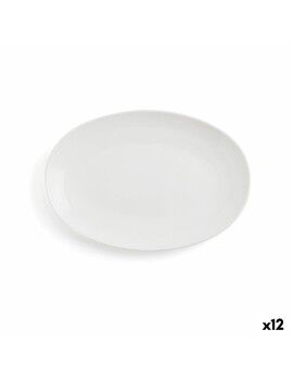 Recipiente de Cozinha Ariane Vital Coupe Oval Cerâmica Branco (Ø 26 cm) (12 Unidades)
