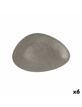 Prato de Jantar Ariane Oxide Triangular Cinzento Cerâmica Ø 29 cm (6 Unidades)