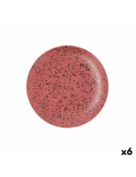 Prato de Jantar Ariane Oxide Vermelho Cerâmica Ø 24 cm (6 Unidades)