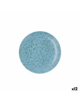 Prato de Jantar Ariane Oxide Azul Cerâmica Ø 21 cm (12 Unidades)