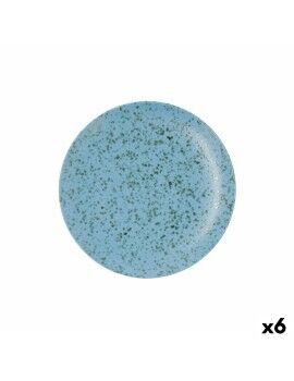 Prato de Jantar Ariane Oxide Azul Cerâmica Ø 24 cm (6 Unidades)