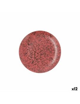 Prato de Jantar Ariane Oxide Vermelho Cerâmica Ø 21 cm (12 Unidades)