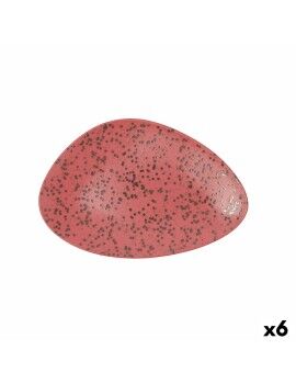 Prato de Jantar Ariane Oxide Triangular Vermelho Cerâmica Ø 29 cm (6 Unidades)
