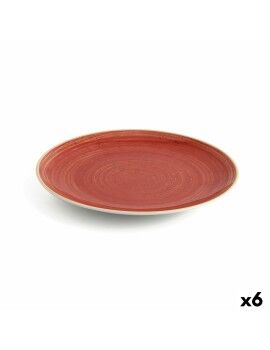 Prato de Jantar Ariane Terra Vermelho Cerâmica (6 Unidades)