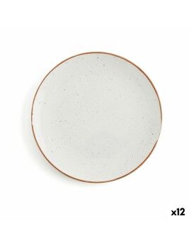 Prato de Jantar Ariane Terra Bege Cerâmica Ø 21 cm (12 Unidades)