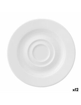 Plato Ariane Prime Espresso Cerámica Blanco 13 cm (12 Unidades)