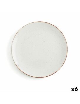 Plato Llano Ariane Terra Cerámica Beige (Ø 29 cm) (6 Unidades)