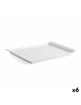 Recipiente de Cozinha Quid Gastro Fresh Cerâmica Branco (31 x 23 cm) (6 Unidades)