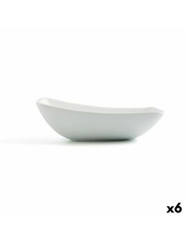 Bol Ariane Vital Rectangular Cerámica Blanco (24 cm) (6 Unidades)