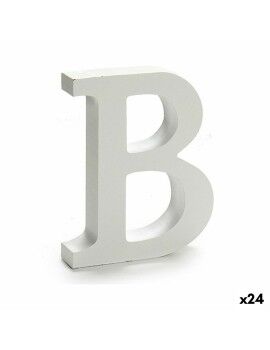 Letra B Madeira Branco (2 x 16 x 14,5 cm) (24 Unidades)