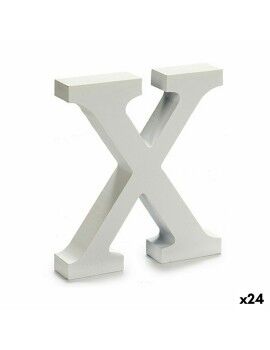 Letra X Madera Blanco (2 x 16 x 14,5 cm) (24 Unidades)