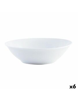 Ensaladera Quid Basic Cerámica Blanco (23 cm) (6 Unidades)