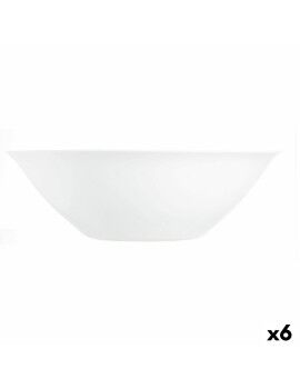 Saladeira Luminarc Carine Branco Vidro (Ø 27 cm) (6 Unidades)